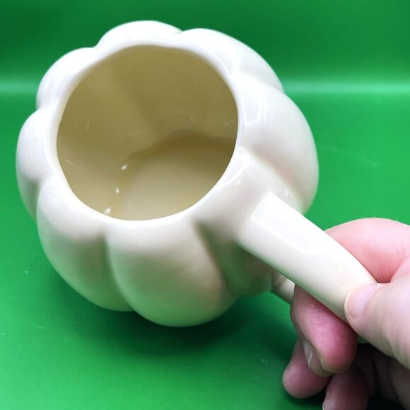 Seasonal White Pumpkin Mug Fall Autumn 16.9oz Ceramic Gourd Coffee Cocoa Cup - Picture 9 of 9
